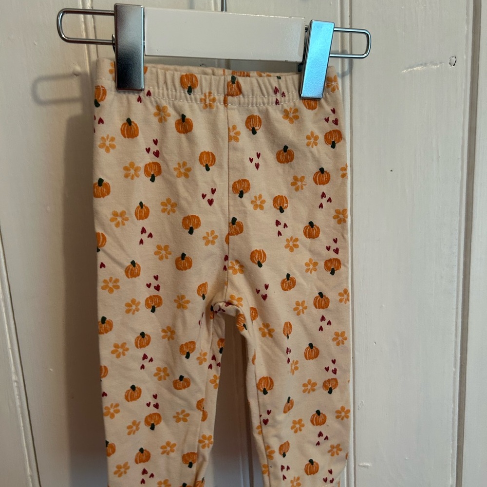Chick Pea 0/3m Orange Thankful pumpkin 2pc matching sweater Outfit set - Picture 4 of 4